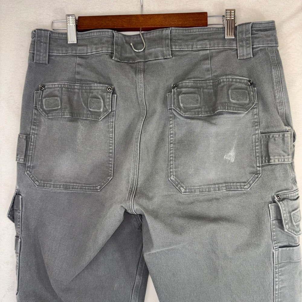 DULUTH TRADING CO Flex Fire Hose Pants Mens Cargo Work Pants Grey Utility 36X32 - Picture 13 of 16